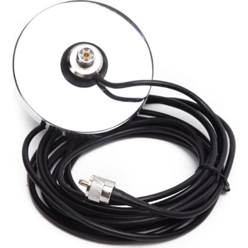 Original NB-120 Flat Bottom Strong Magnetic Mount 5M Coaxial Cable Black/Silver for Mobile Radio Car Raio Vehicle Radio Antenna