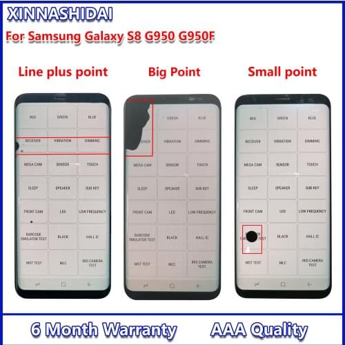 ORIGINAL LCD S8 for SAMSUNG Galaxy S8 G950F G950FD Defect Lcd Display Touch Screen Digitizer Assembly 5.8'' Repair parts