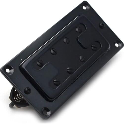 Humbucker Pickup Neck/Bridge Pickup Black Mini Style Two Line 8 Hole Electric Bass