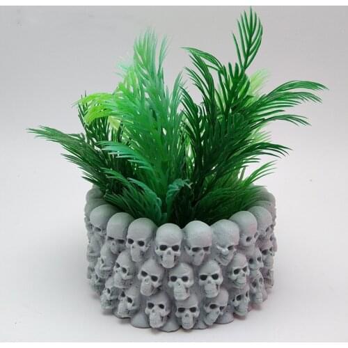 Halloween Skull Ashtray Silicone Mold for Handmade Desktop Decoration Gypsum Epoxy Resin Pen Holder Flower Pot Silicone Mould