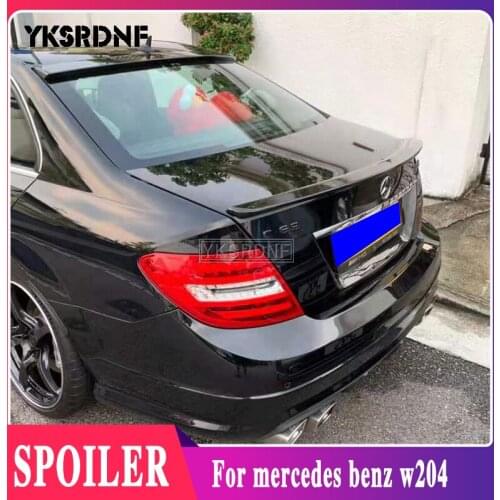 YKSRDNF For Mercedes Benz W204 Spoiler 2008-2014 C-class C180 C200L C63 Spoiler High Quality ABS Car Rear Wing Spoiler