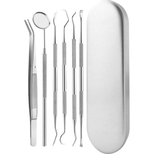 Dental Mirror Sickle Tartar Scaler Teeth Pick Spatula Dental Laboratory Equipment Dentist Gift Oral Care Tooth Cleaning Tools