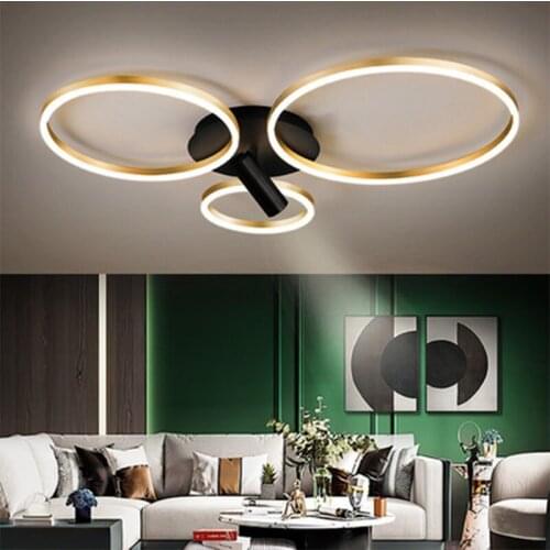 Bedroom lamp LED ceiling lamp living room chandelier childrens room dining room spotlight Nordic new circular lighting