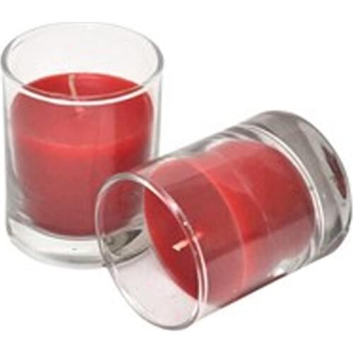 TT Tahtakale Wholesalers Shot Glass Cup Shot Glasses Intra- Candle (6 Pcs) Red