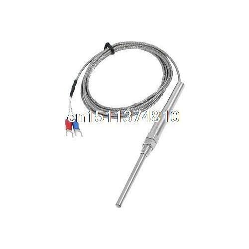 K Type 8mm Screw Dia Temperature Grounded Thermocouple Probe Sensors 2 Meters