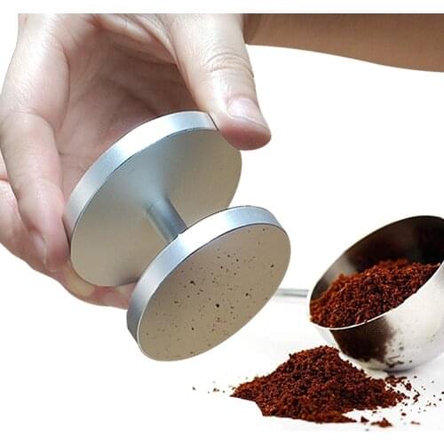 51/58mm Double Base Solid Aluminum With Mirror Polished Base Coffee Tamper For Espresso Coffee Machine Silver Press Coffee Grind
