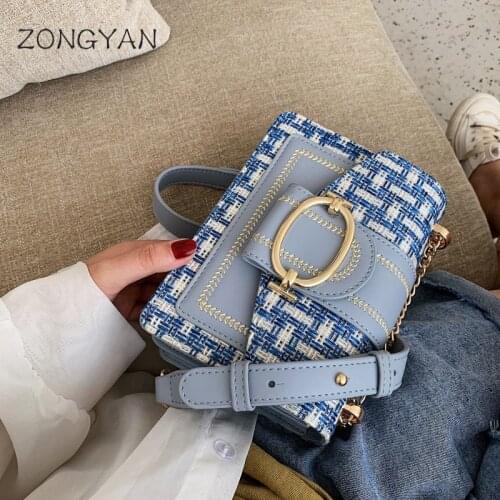 2021 new summer ladies messenger tide wild super fire forest one-shoulder chain small square bag