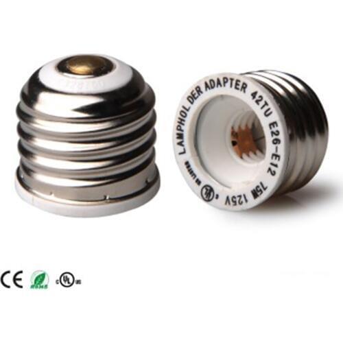1pc E26 to E12 Light Socket adapter E26 to E12 Candelabra lamp holder converter, CE Rohs