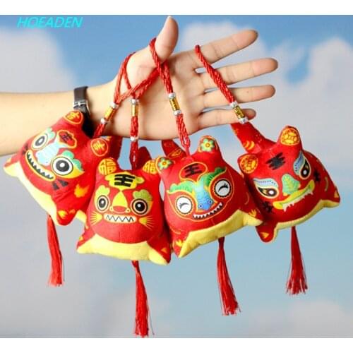 2022 Year Of The Tiger Chinese New Year Zodiac Plush Tiger Toys Pendant Random