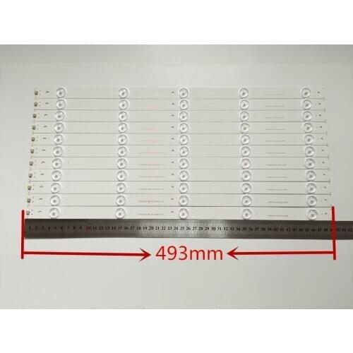 5 11 PCS 493 milímetros tira CONDUZIDA leds Para Hi sentido 50 ''TV E257384 SVH500A24 5LED Rev06 140303 T500HVN07.1 HD500DF-B54