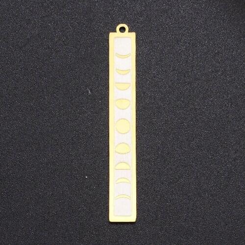 5Pcs/Lot 100% Stainless Steel Moon Start Pendants For Making Necklace Charms Jewelry