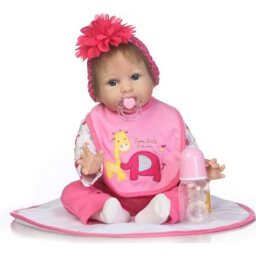 55cm New Design Reborn Doll Lifelike and Real Touch with Cloth Body Toys for Children Playing Christmas Gift