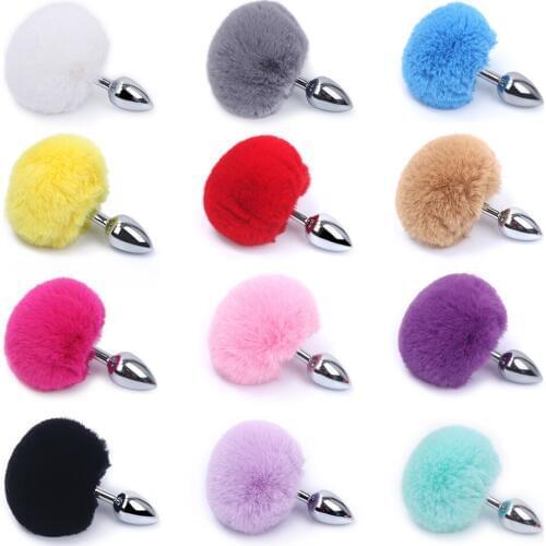 Male & Female Backyard Teasing Furry Sex Toys Gay Anal Plug Anal Plug Artificial Fox Hairy Stimulation Masturbator 10 Colors