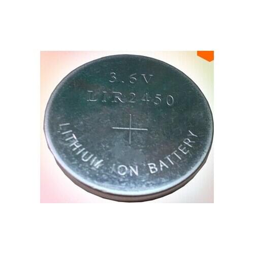 Free ship 5pcs/lot LIR2450 3.6V 110mah lithium battery button cell rechargeable battery