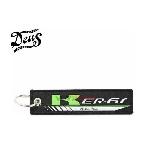 Motorcycle Embroidery Key Holder Chain Collection Keychain For Kawasaki ER-6F Badge Keyring