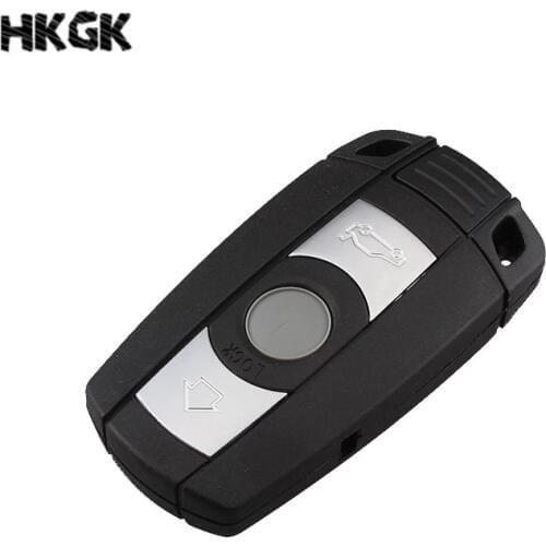 3 Button Remote Smart Car Key Case Cover shell Blade Fob For BMW 1 3 5 6 Series E90 E91 E92 E60 With Logo