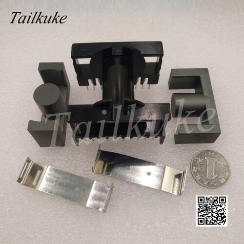 ETD49 Manganese Zinc Ferrite Core Transformer Horizontal 10+10 Electric Wood Skeleton High Frequency Transformer Core PC95 Mater