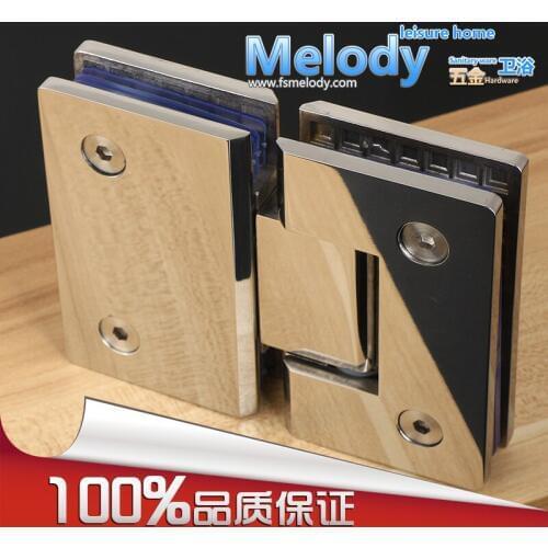 H180 10 years Warranty Glass to Glass Offset Square Geneva Cutout Frameless Shower screen Door Hinge - Polished Chrome