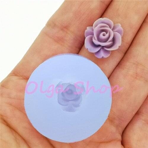 HYL511 15.6mm x 14.2mm Mini Rose Silicone Mold Cupcake Decoration Fondant Craft Resin Earrings Rings Necklace Pendant DIY Candy