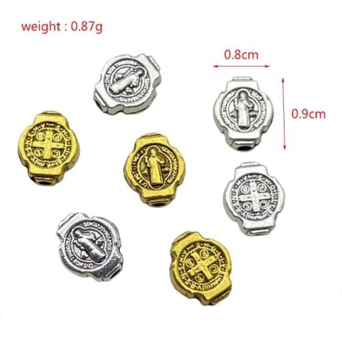 JunKang Alloy Madonna Cross Lotus Spacer Bead DIY Bracelet Necklace Making Jewelry Connector Jewelry Accessories
