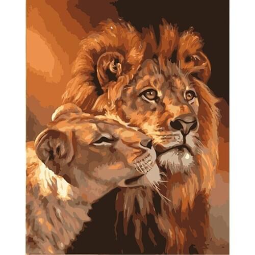 Lioness Paintings By Numbers DIY Pictures Oil Coloring By Numbers Set Gift Drawing By Numbers Canvas Decor New Arrivals