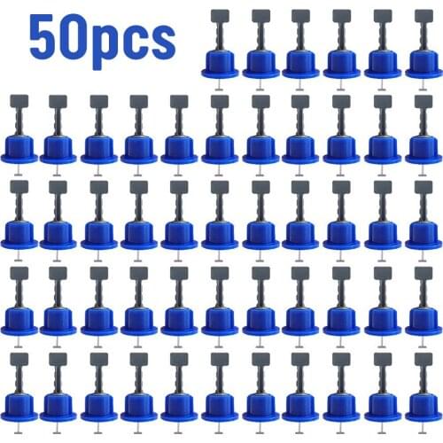 50Pcs Flat Ceramic Level Wedges Tile Spacers Flooring Wall Spacer Tile Leveling System Reusable Construction Locator Tools Kit