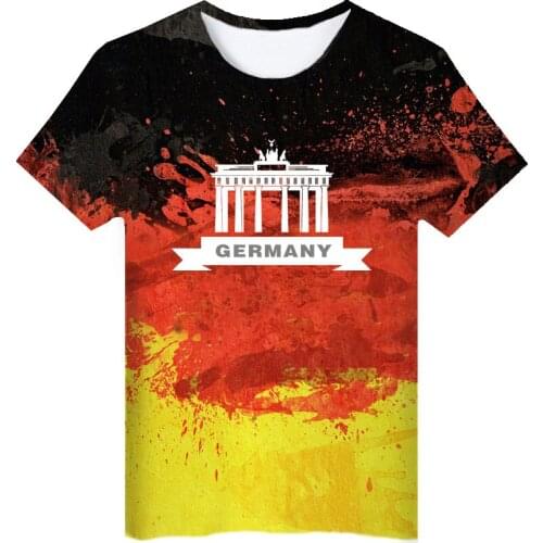 Summer Funny Fashion Germany Flag Printed 3d T Shirts Men Women T-shirt Top Short Sleeve Sport 3D T-shirts Tee Shirt Clothes 4XL