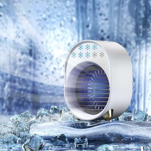 Mini Air Conditioner Air Cooler Fan 7 Colors Light USB Portable Air Conditioner Personal Space Air Cooling Refrigeration Fan