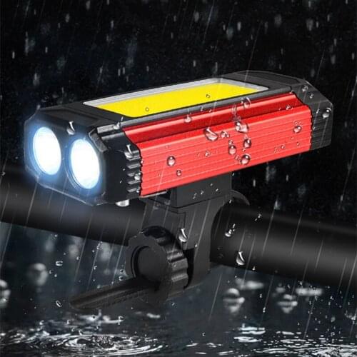 Multi-Purpose Bicycle Light Phone Power Bank COB Outdoor Work LED Waterproof Rechargeable Bike Lamp N012