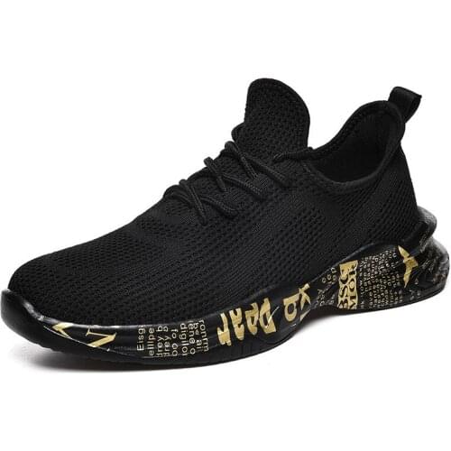 Mens Breathable Flying Woven Sneakers Low-top Fashion Casual Youth Sneakers Sports Outdoor Breathable Comfortable Casual Shoes
