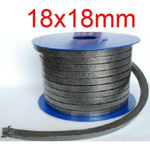 New 18x18mm 18mm graphite packing Graphite wire rod Expanded soft Flexible graphite wear-resisting heat-resistant