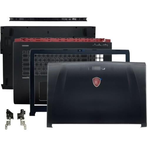 NEW For MSI GE72 MS-1791 GE72VR MS-1792 2QD Apache PRO Laptop LCD Back Cover Front Bezel Palmrest Hinges Cover Bottom Case Black