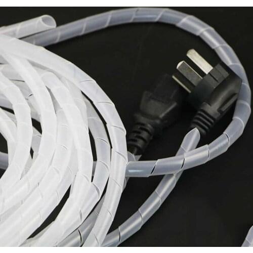 2M 4mm/6mm/8mm/10mm/12mm New Spiral Wrap Sleeving Tube Flame Retardant Cable Protective Sleeve Band Winding Pipe Wire Sleeves