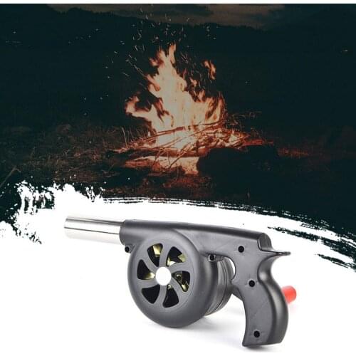 NEW Hand-Cranked Combustion Blower Manual Barbecue Picnic Camping Fire-Supporting Hairdryer Large Outdoor BBQ Cooking