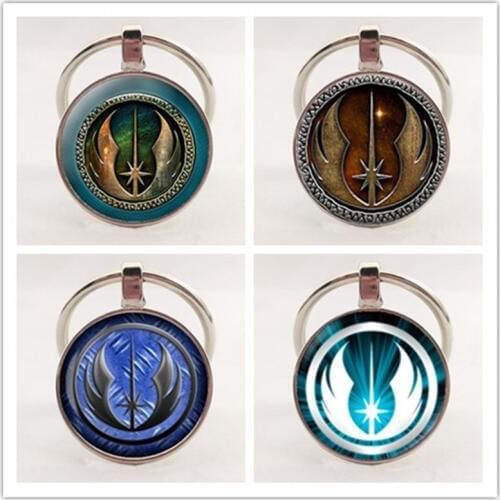 New Jedi Order Keychain Inspired High Quality Keychain star war Glass Photo Pendant Keychain wholesale