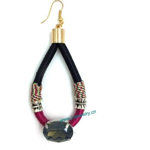 Wholesale handmade Ethnic jewelry vintage dangle earrings with Acrylic pendants earrings summer style nickel free