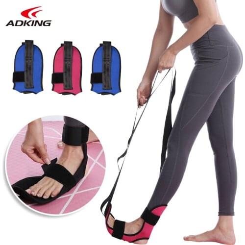 ADKING Stretching bands for plantar fasciitis, heel spurs, foot drop, and Achilles tendinitis. Yoga foot and leg stretch straps