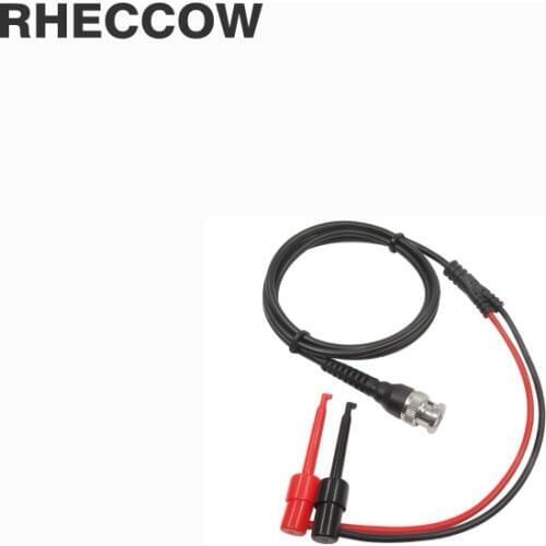 RHECCOW 5pcs/lot for BNC Q9 dual to Test Hook Clip Oscilloscope Probe Lead cable