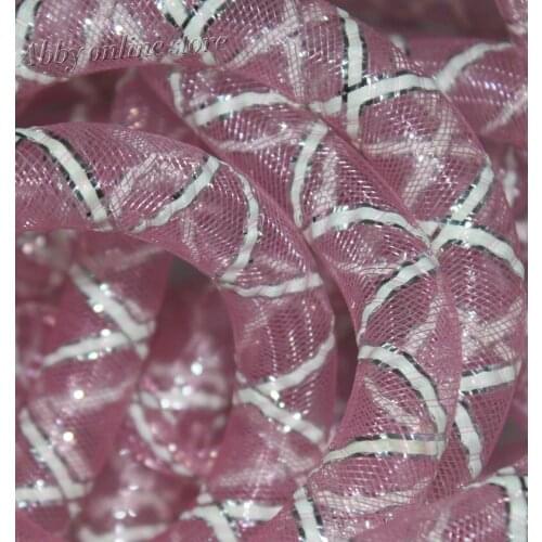 PINK WITH WHITE YARN THREAD STRIPE TUBULAR CRIN CYBERLOX 60 yard