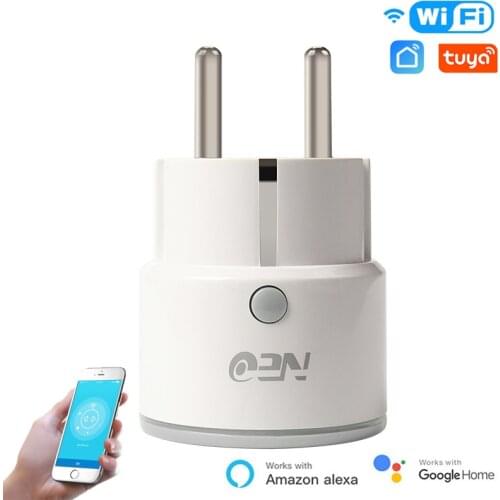 Smart Plug WiFi Socket EU 10A Power Monitor Timing Function Tuya SmartLife APP Wireless Control Works With Alexa Google home