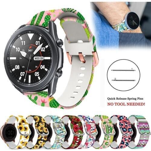 Replacement watch straps for Samsung Galaxy Watch 3 45 41mm Sport Silicone band Galaxy watch3 Active2 Bracelet Watchband correa