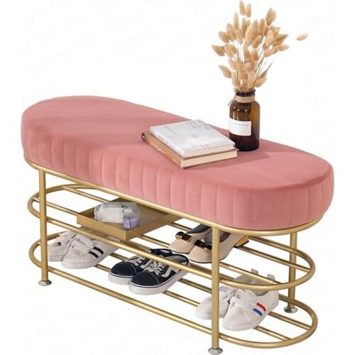 Light luxury shoes changing stool household door wearing shoes stool multi functional storage stool one stoolmulti-purposeshoes