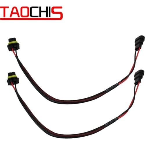 TAOCHIS HID xenon HB3 HB4 Extension cord 9005 9006 connector wiring harness 40cm Adapters male female