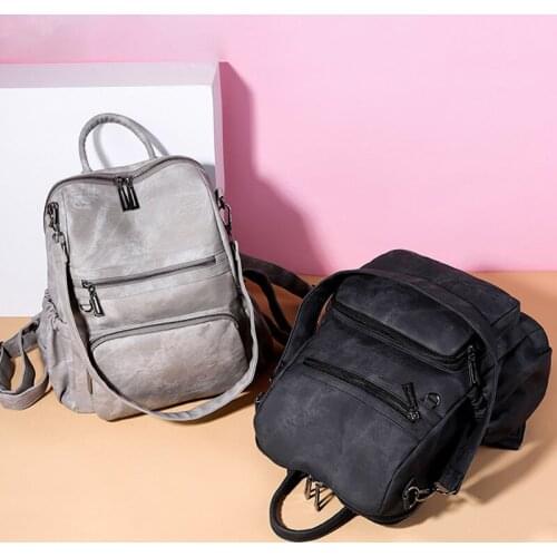 Large Capacity Womens Backpack Double Shoulder Earphon Cord Keys Umbrella Storage Pouchs Weekend Travel Gadgets Organize Tote