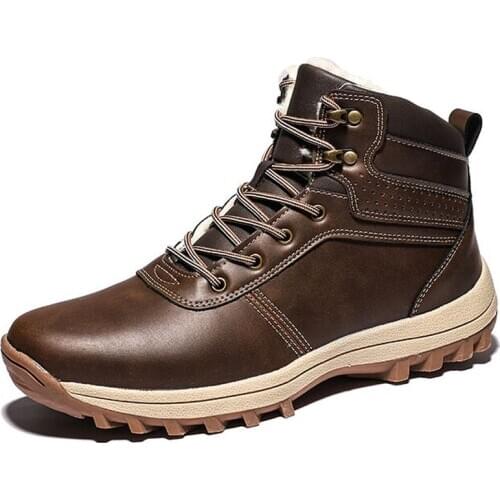 High Quality Winter Boots For Men Snow Boots Winter Shoes Outdoor Hiking Shoes Ankle Leather Men Boots Water Proof Men Sneakeres