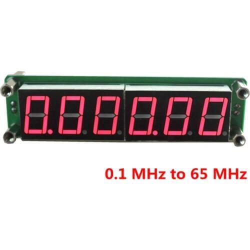 1pcs 0.1MHz~65MHz Digital Frequency Meter Counter Tester Cymometer Red LED 6 Digits High Bright Display
