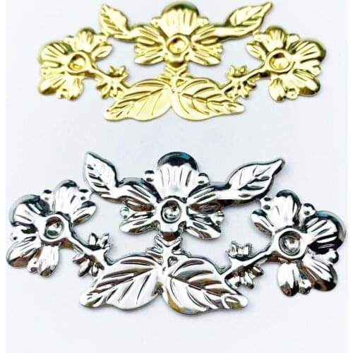 10pcs 33x61mm Filigree Metal sheets decorative for Jewelry Making Cosplay accessories Earring accessories