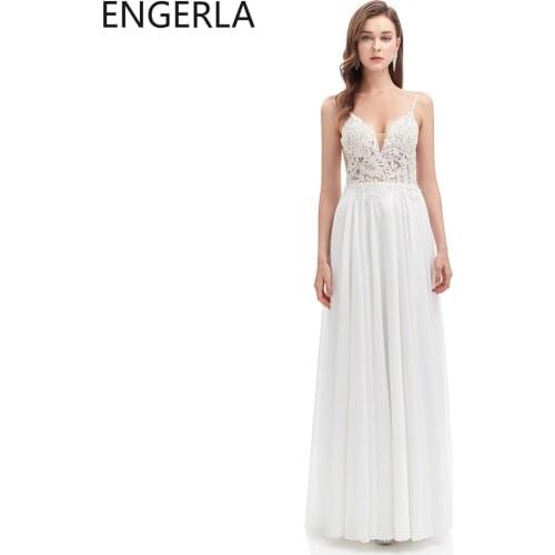 2021 New Elegant Rhinestone Deep V-neck Backless Sleeveless A-line Floor-length Evening Party-style Evening Dress