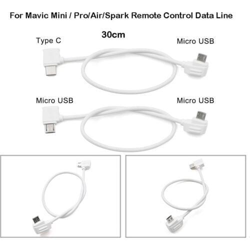 30cm Type C / Micro USB Cable For DJI MAVIC Mini Remote Controller Cable Data Transfer Cord Line Accessories #106