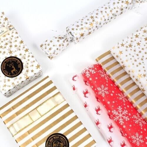 50x70cm Gold Tissue Paper Bouquet Gift Flower Wrapping Material 20 Sheets Stars Paper DIY Crafts Supplies